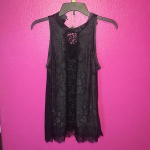 black lace tank